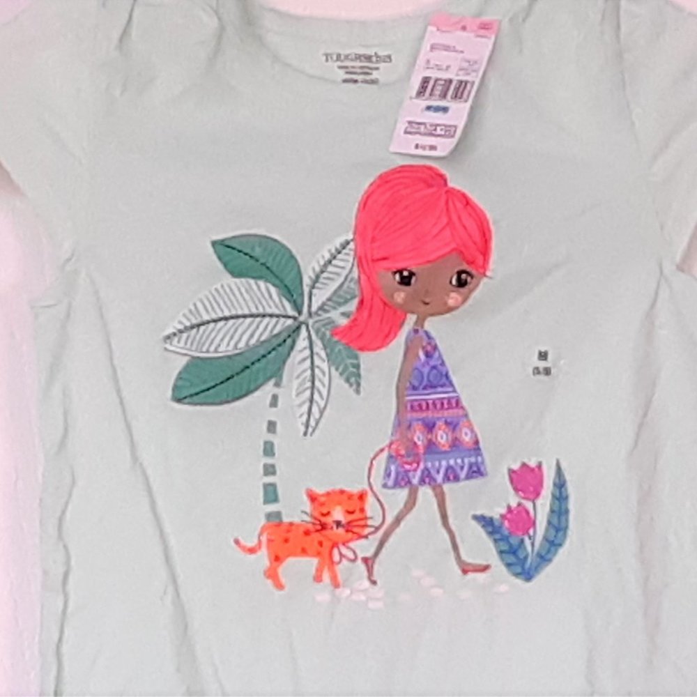 NWT! Girl's Toughskins High Low Tee Bay